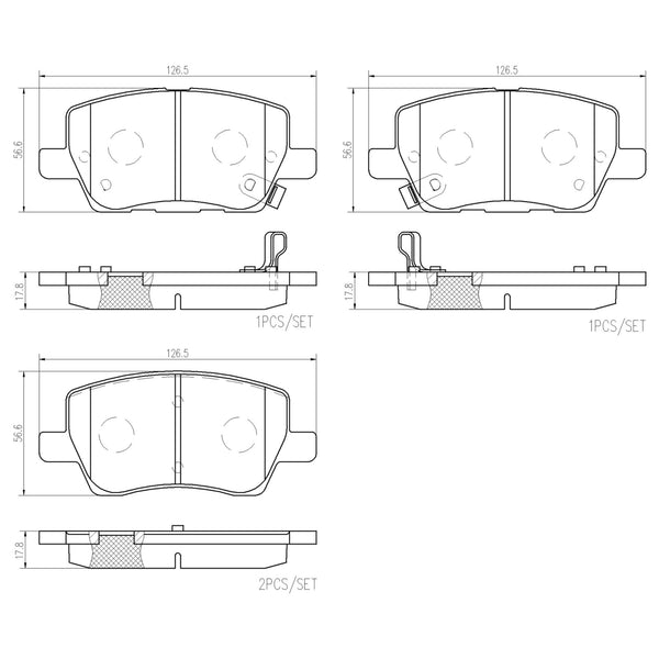 Balatas De Freno Delantera Para Chevrolet Cruze 2016-2019
