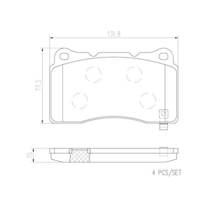 Balatas De Freno Delantera Para Cadillac Cts 2004-2007