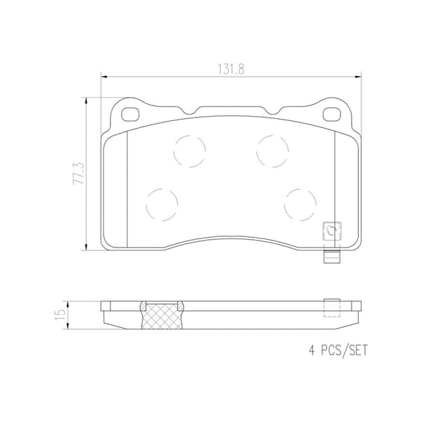 Balatas De Freno Delantera Para Cadillac Cts 2004-2007