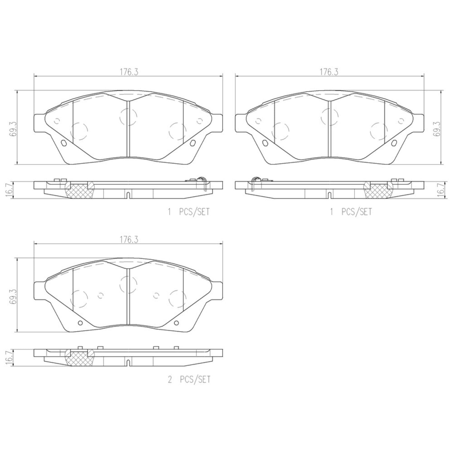 Balatas De Freno Delantera Para Cadillac Srx 2015-2016