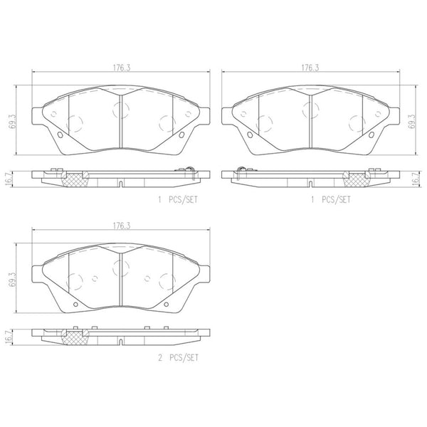 Balatas De Freno Delantera Para Cadillac Srx 2015-2016
