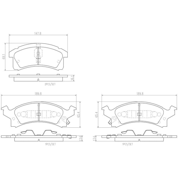 Balatas De Freno Delantera Para Buick Skylark 1993-1998