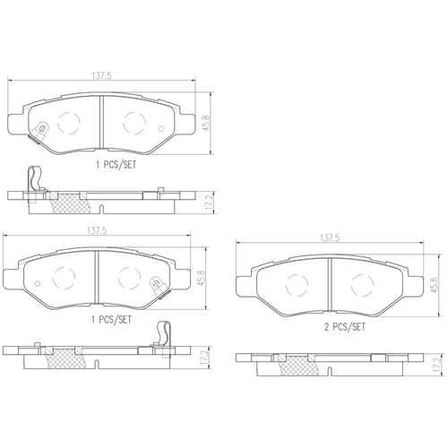 Balatas De Freno Trasera Para Cadillac Cts 2008-2008