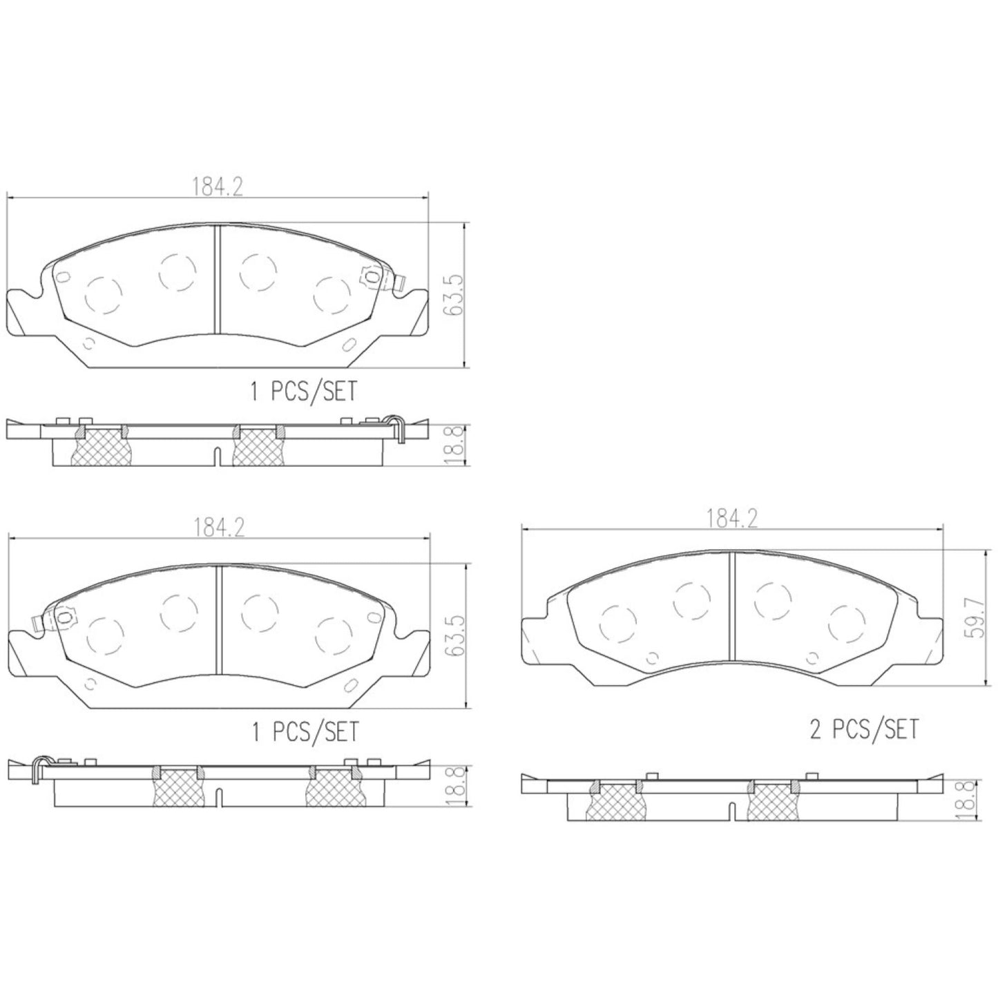 Balatas De Freno Delantera Para Chevrolet Avalanche 2008-2013