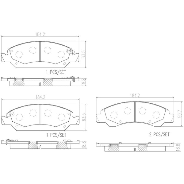 Balatas De Freno Delantera Para Chevrolet Avalanche 2008-2013