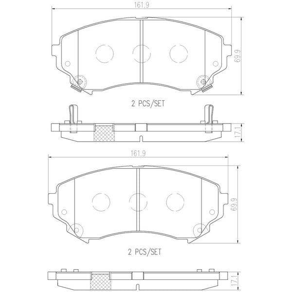 Balatas De Freno Delantera Para Cadillac Cts 2008-2014