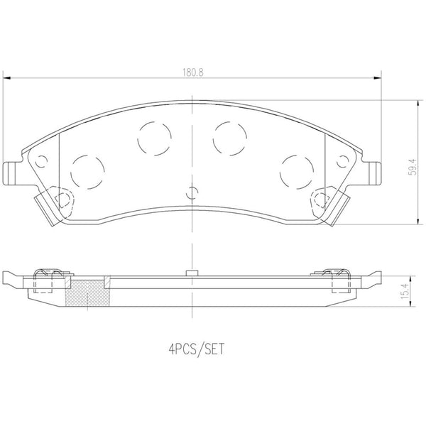 Balatas De Freno Delantera Para Cadillac Srx 2004-2007