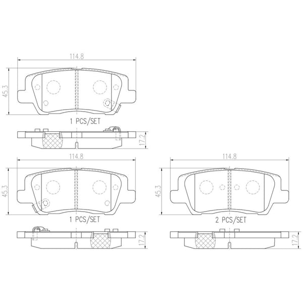 Balatas De Freno Trasera Para Cadillac Ats 2013-2019