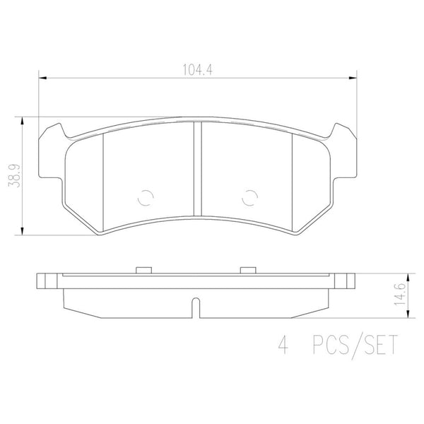 Balatas De Freno Trasera Para Chevrolet Optra 2006-2010