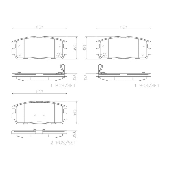 Balatas De Freno Trasera Para Chevrolet Equinox 2007-2017