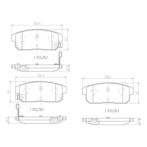 Balatas De Freno Trasera Para Nissan Maxima 2001-2003