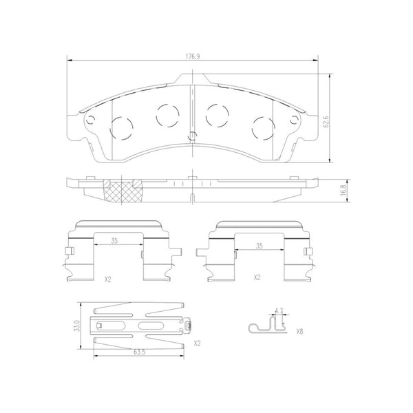 Balatas De Freno Delantera Para Chevrolet Trailblazer 2002-2005