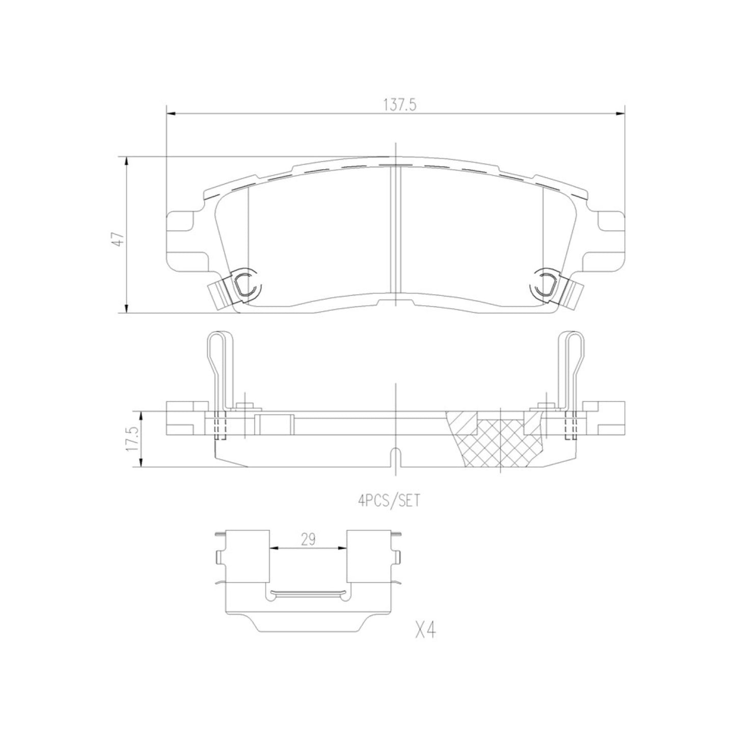 Balatas De Freno Trasera Para Chevrolet Trailblazer 2002-2008