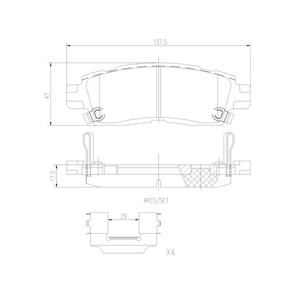 Balatas De Freno Trasera Para Chevrolet Trailblazer 2002-2008