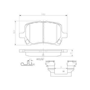 Juego de Balatas Delanteras para Chevrolet Hhr 2006-2008