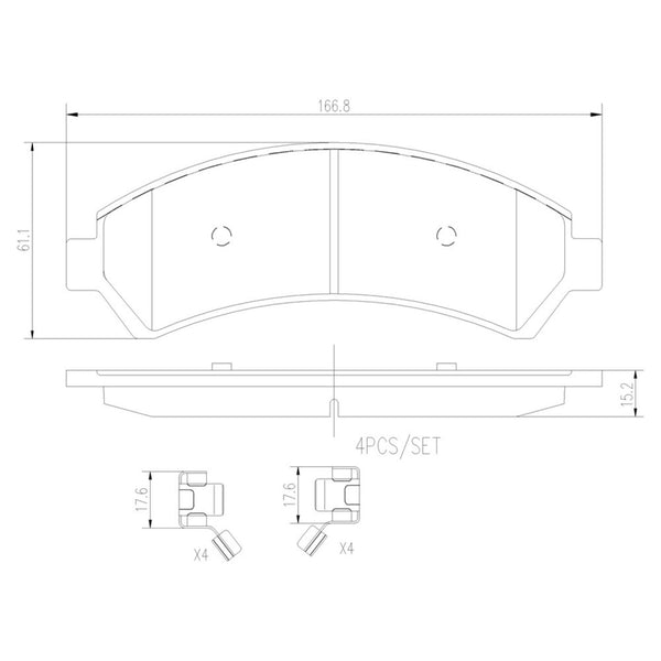 Balatas De Freno Delantera Para Chevrolet Blazer 1998-2005