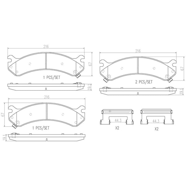 Balatas De Freno Delantera Para Chevrolet Avalanche 2500 2002-2006