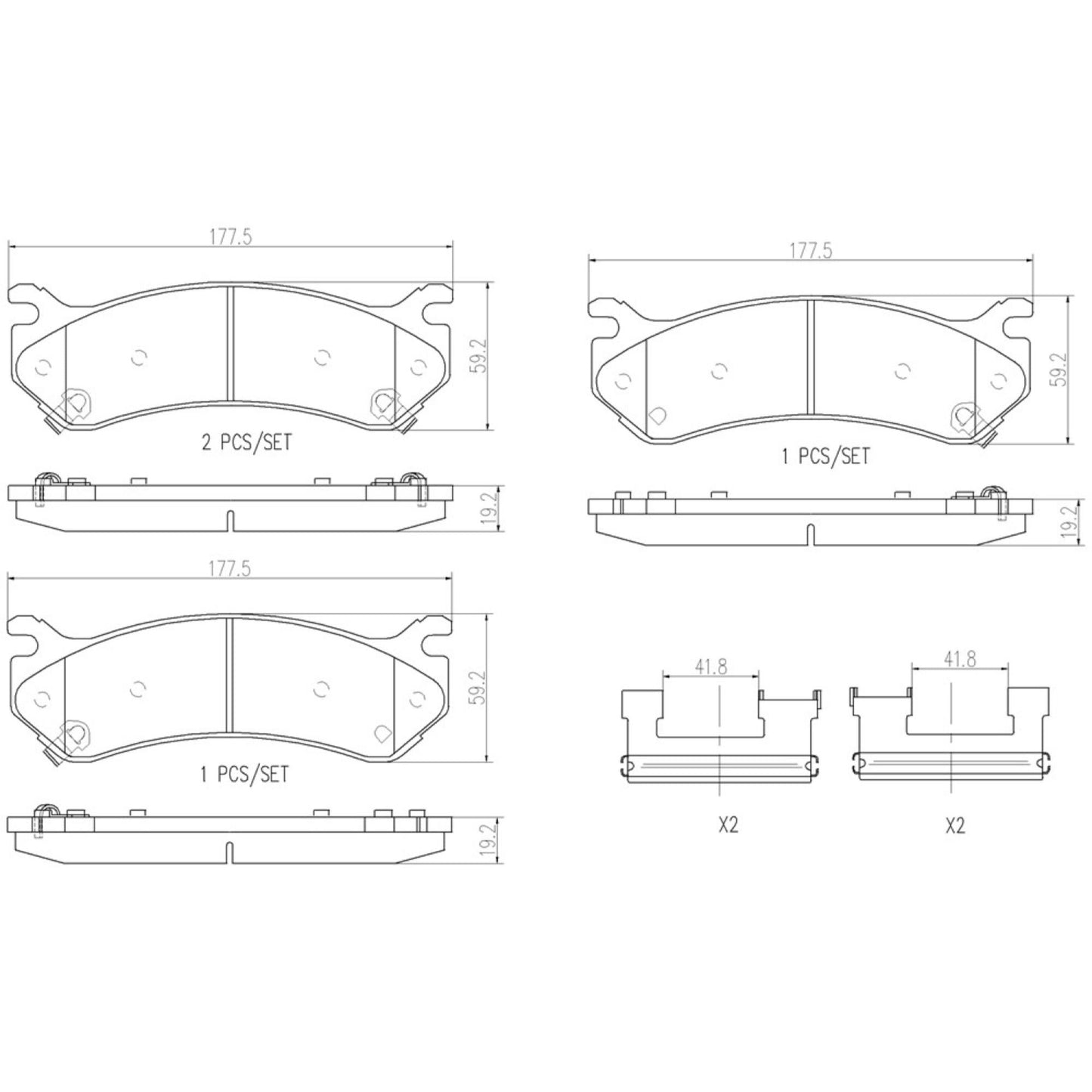 Balatas De Freno Delantera Para Cadillac Escalade 2002-2006