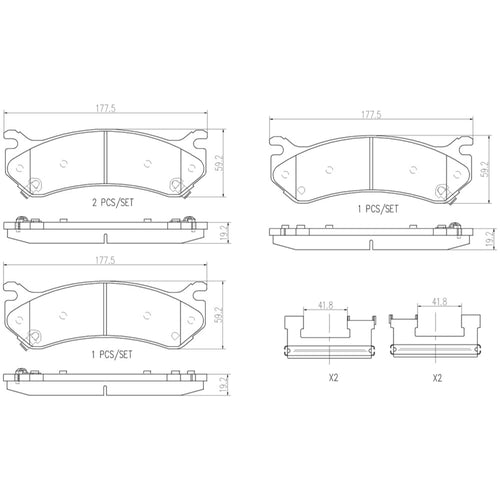 Balatas De Freno Delantera Para Cadillac Escalade 2002-2006