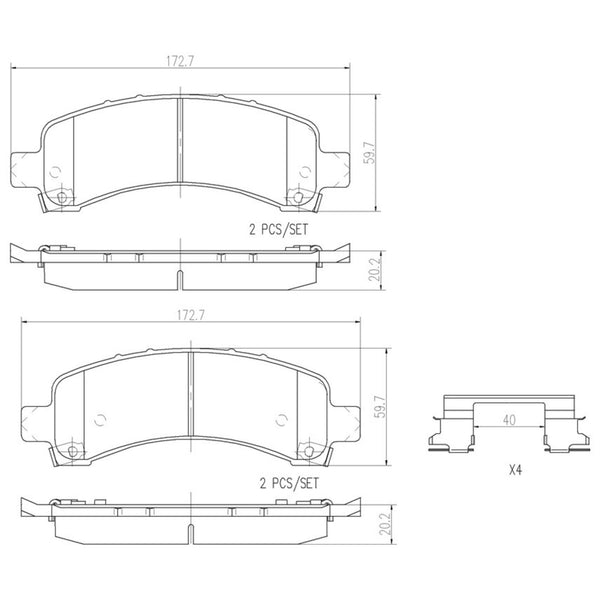 Balatas De Freno Trasera Para Chevrolet Express 3500 2003-2008
