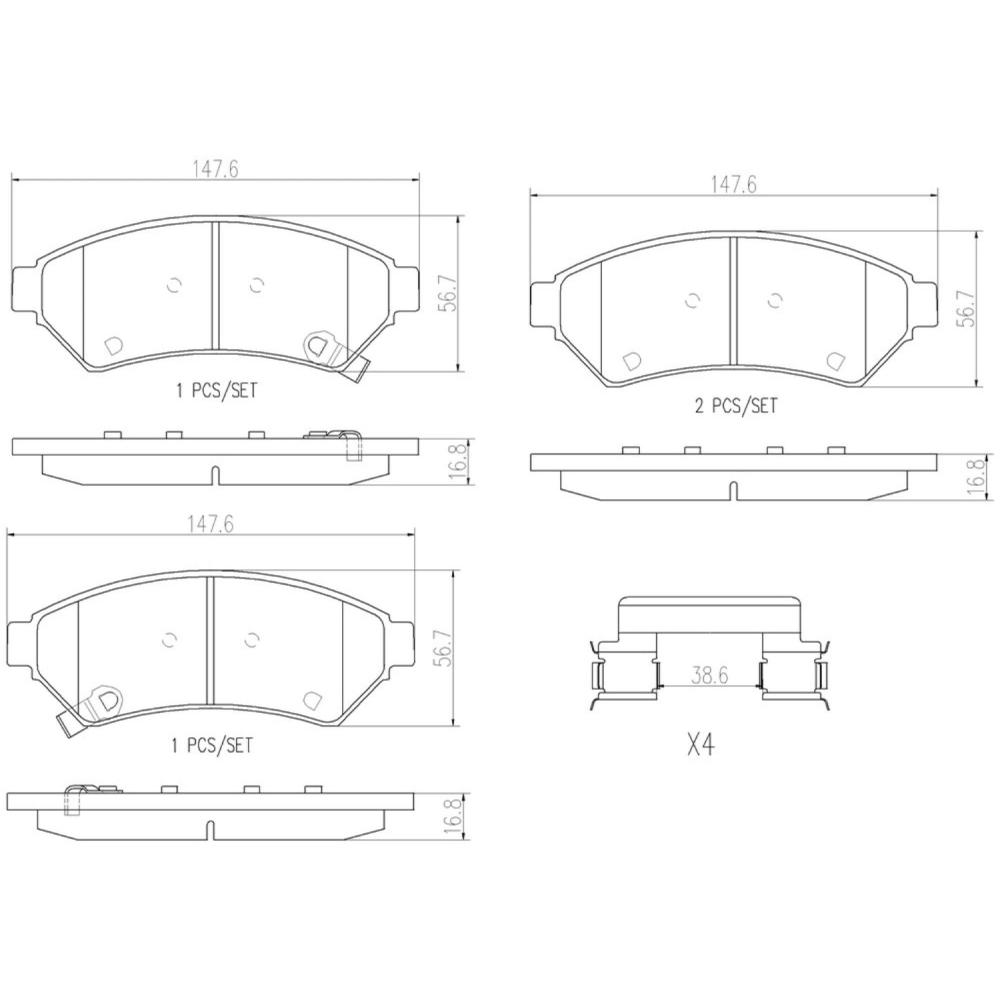 Balatas De Freno Delantera Para Buick Terraza 2005-2007