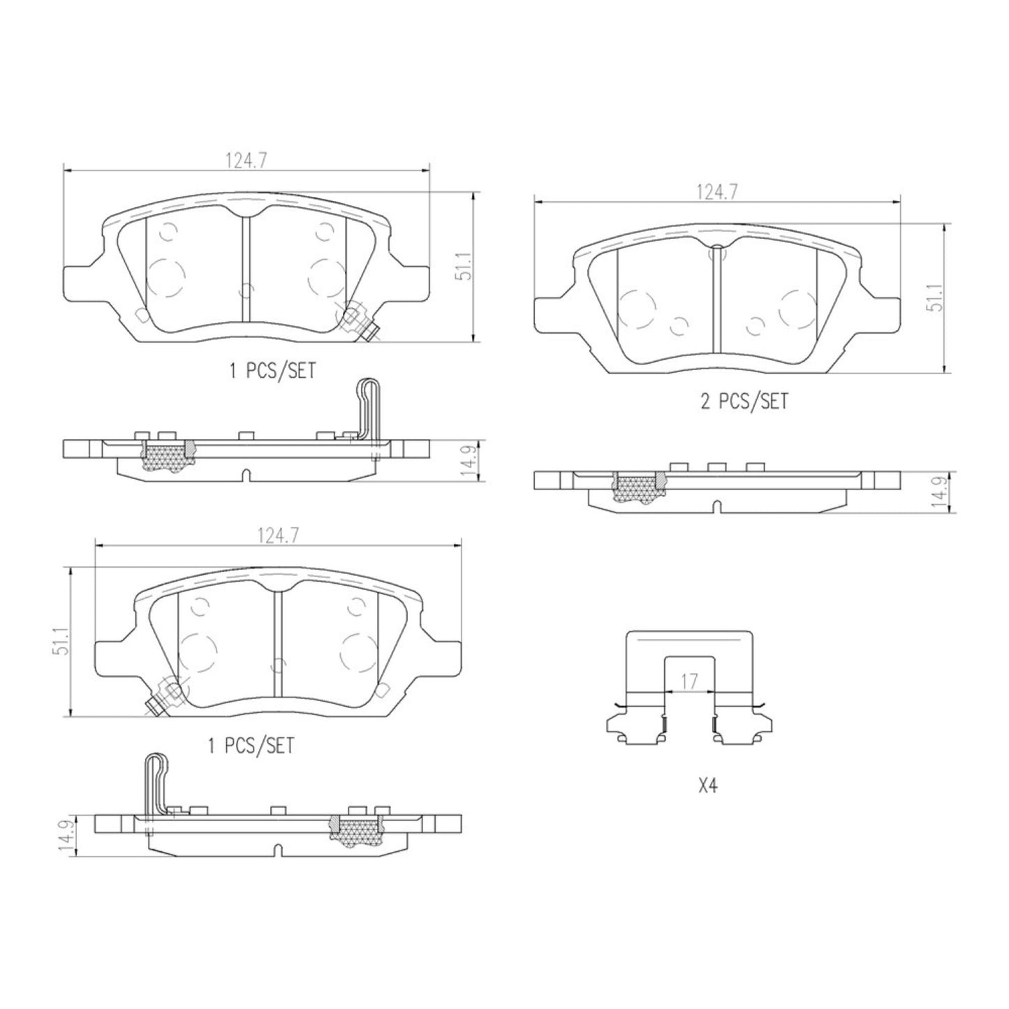 Balatas De Freno Trasera Para Buick Terraza 2005-2007
