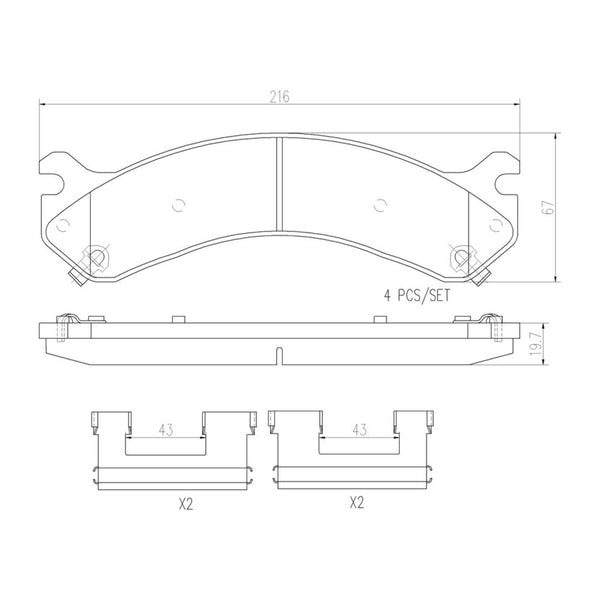 Balatas De Freno Trasera Para Chevrolet Silverado 3500 2001-2003