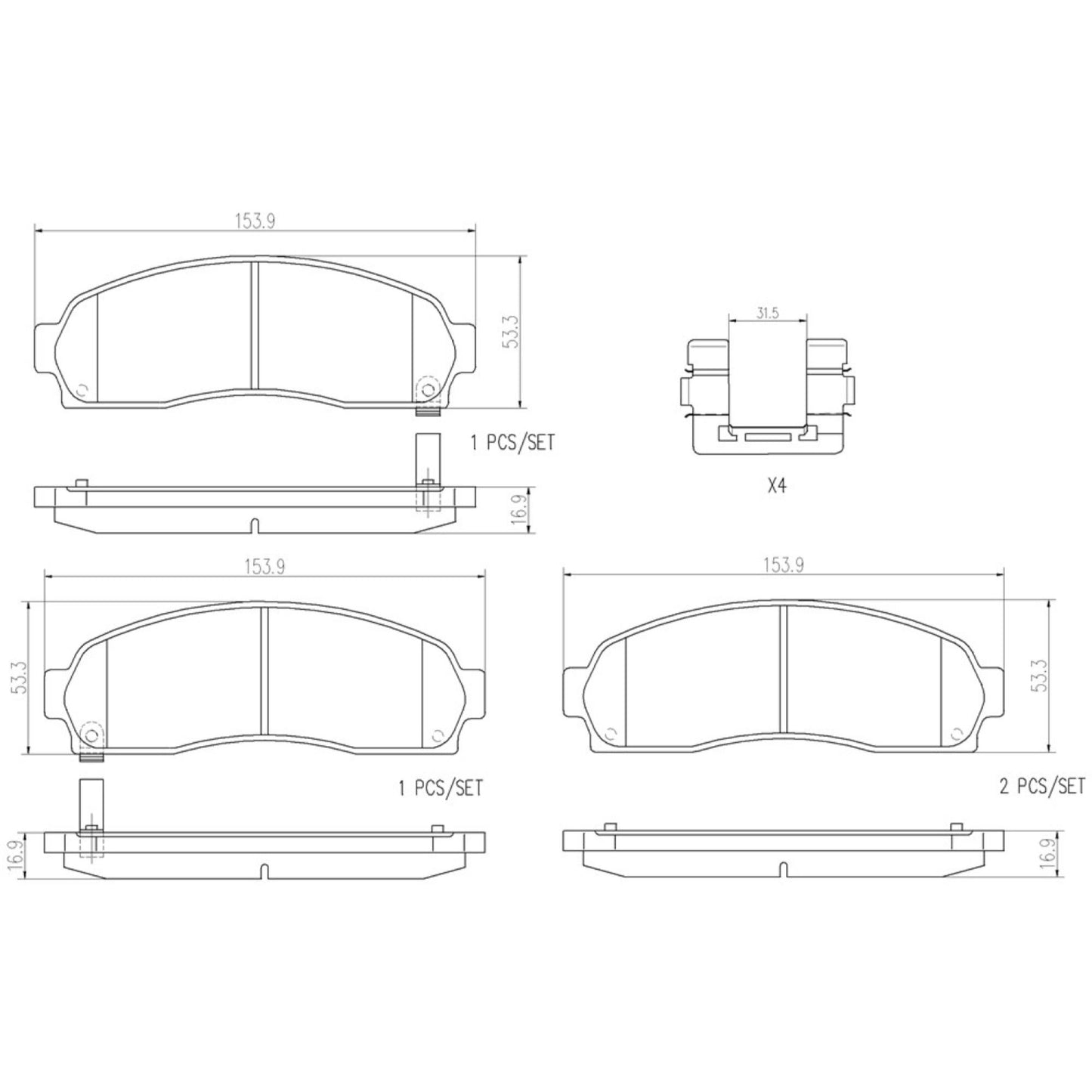 Balatas De Freno Delantera Para Saturn Vue 2002-2007