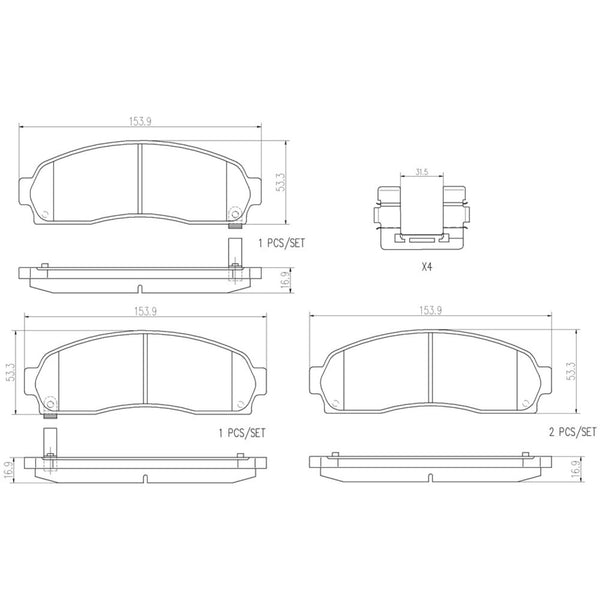 Balatas De Freno Delantera Para Saturn Vue 2002-2007