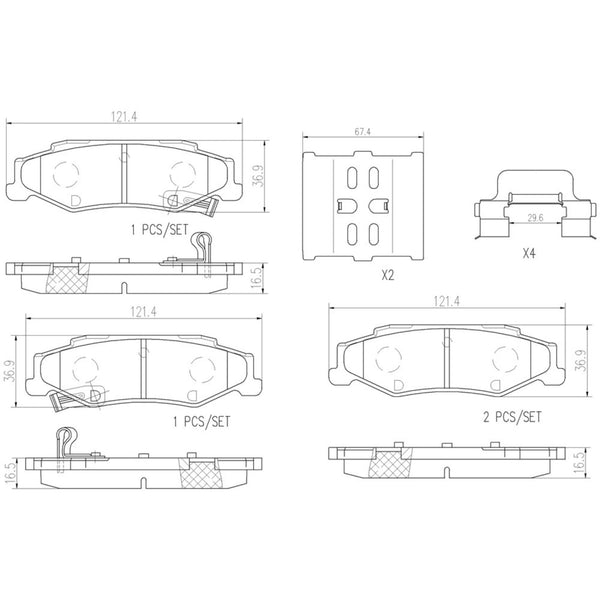 Balatas De Freno Trasera Para Cadillac Xlr 2004-2007