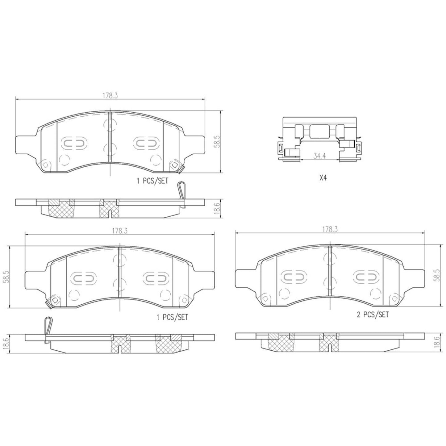 Balatas De Freno Delantera Para Chevrolet Trailblazer 2006-2008