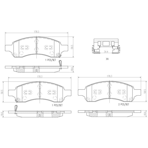 Balatas De Freno Delantera Para Chevrolet Trailblazer 2006-2008