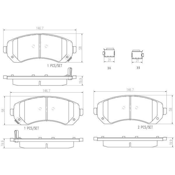 Balatas De Freno Delantera Para Buick Rendezvous 2002-2007