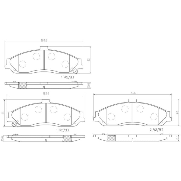 Balatas De Freno Delantera Para Chevrolet Corvette 1998-2012