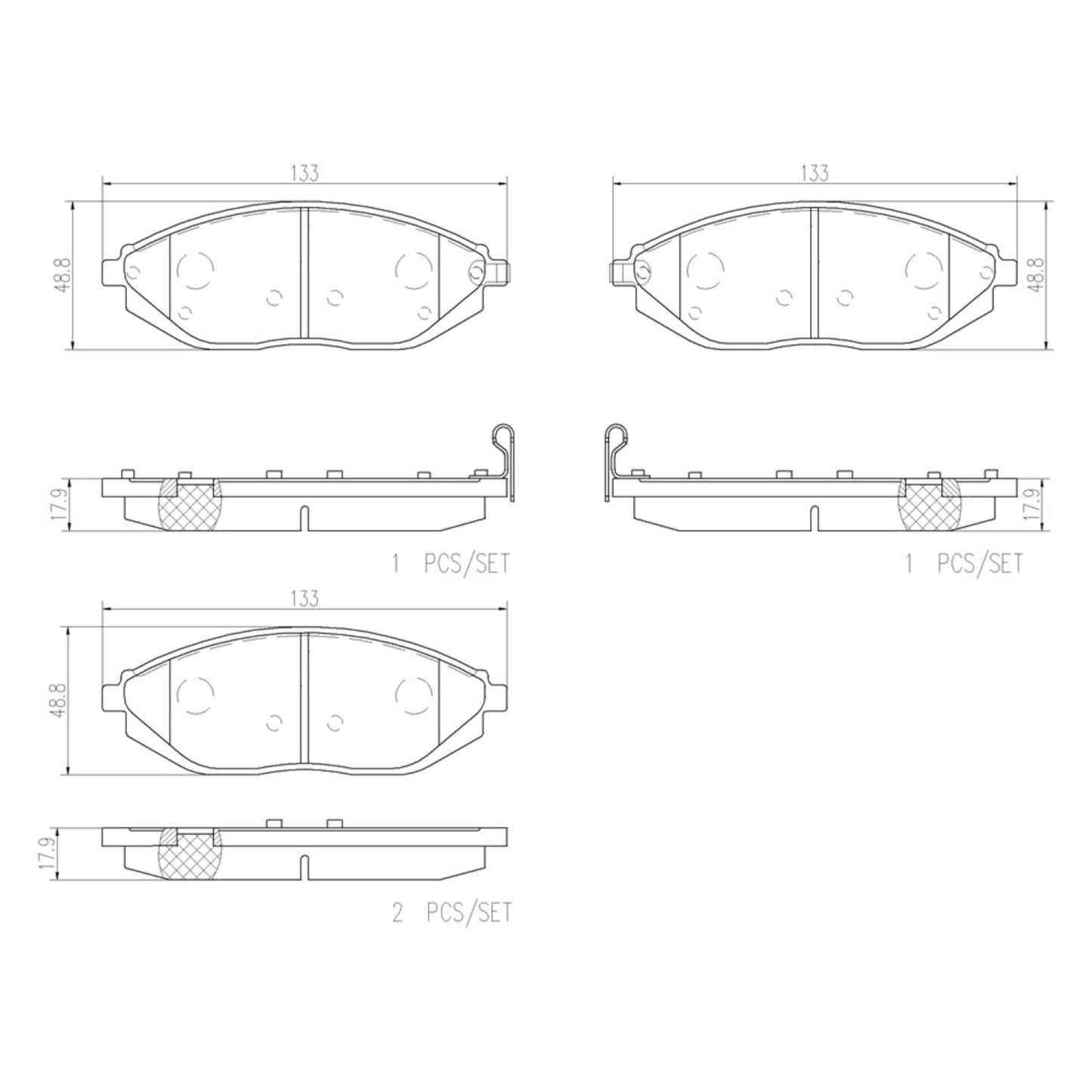 Balatas De Freno Delantera Para Chevrolet Spark 2011-2015