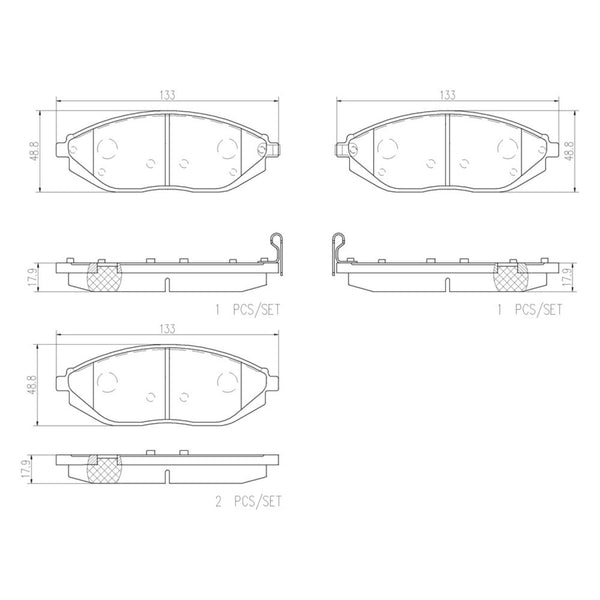 Balatas De Freno Delantera Para Chevrolet Spark 2011-2015