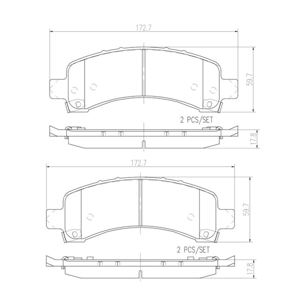 Balatas De Freno Trasera Para Cadillac Escalade 2002-2006