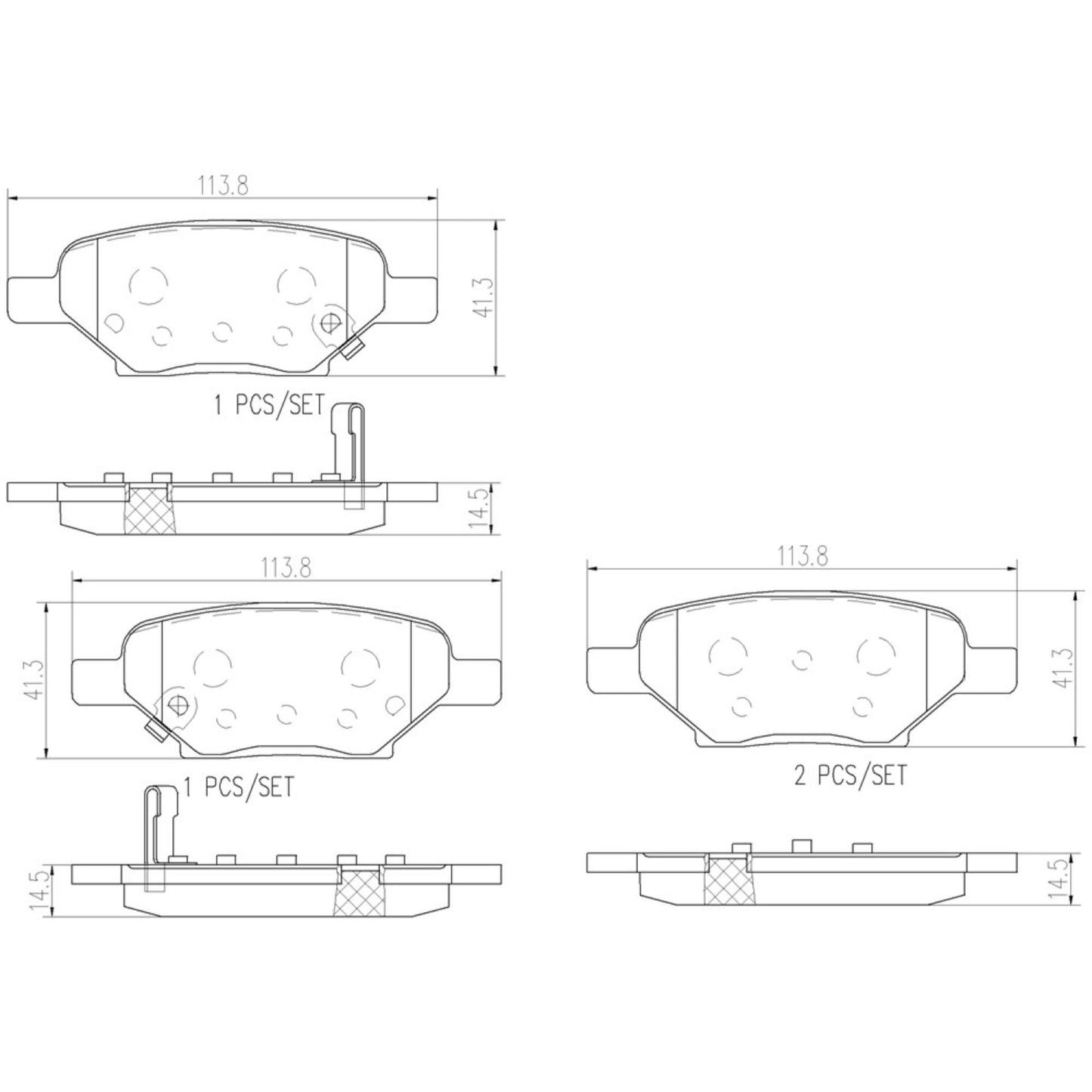 Balatas De Freno Trasera Para Chevrolet Malibu 2008-2012