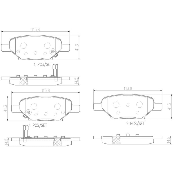Balatas De Freno Trasera Para Chevrolet Malibu 2008-2012