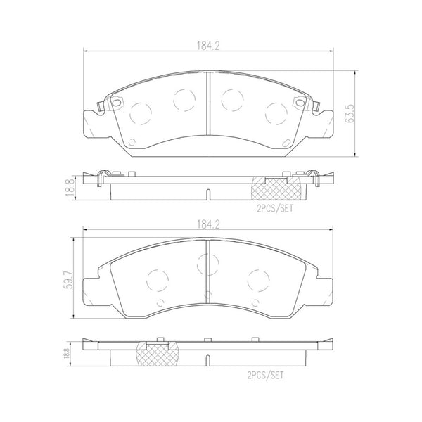 Balatas De Freno Delantera Para Chevrolet Tahoe 2008-2008