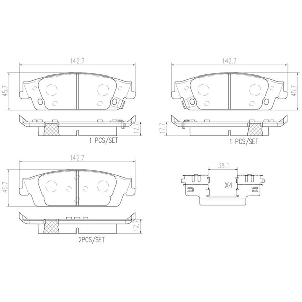 Balatas De Freno Trasera Para Chevrolet Silverado 1500 2014-2018