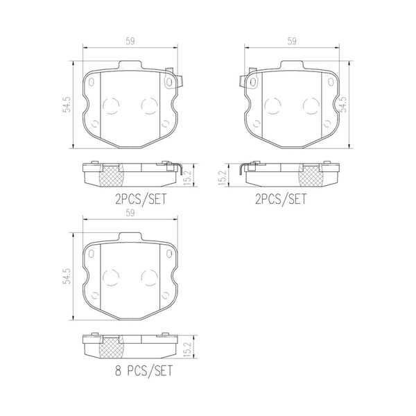 Balatas De Freno Delantera Para Chevrolet Corvette 2006-2013