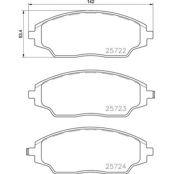 Balatas De Freno Delantera Para Chevrolet Sonic 2012-2017