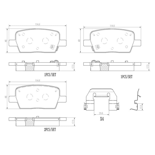 Balatas De Freno Trasera Para Chevrolet Camaro 2016-2020