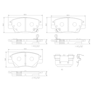 Balatas De Freno Delantera Para Chevrolet Volt 2016-2019