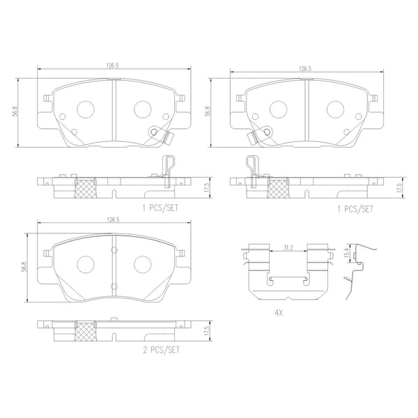 Balatas De Freno Delantera Para Chevrolet Volt 2016-2019