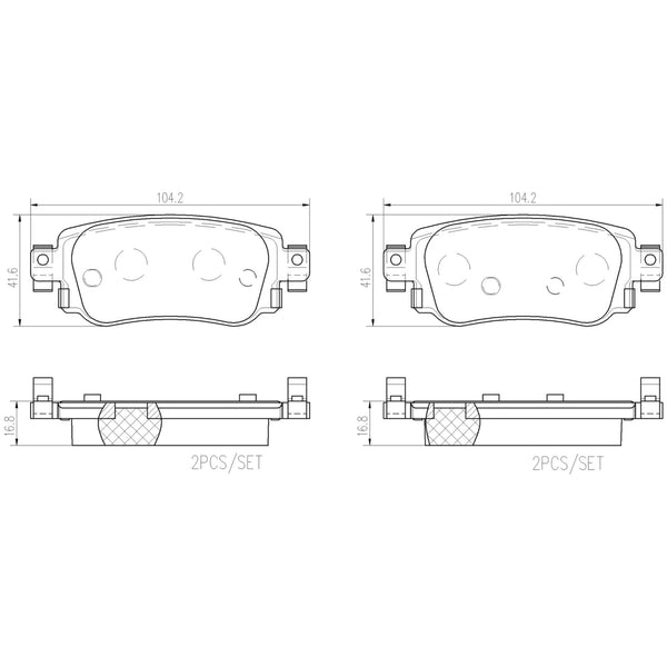 Balatas De Freno Trasera Para Chevrolet Cavalier 2018-2021