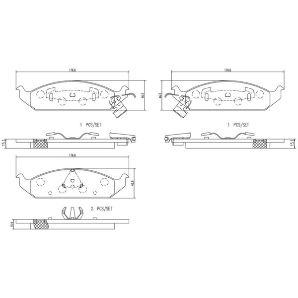 Balatas De Freno Delantera Para Chrysler Cirrus 1995-2000
