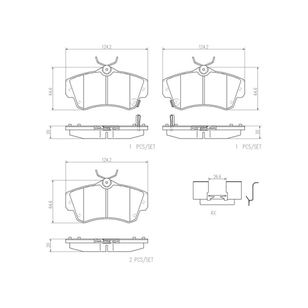 Balatas De Freno Delantera Para Chrysler Pt Cruiser 2001-2008