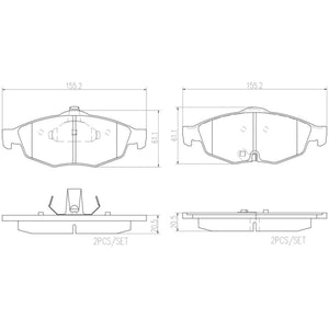 Balatas De Freno Delantera Para Chrysler Sebring 2001-2006